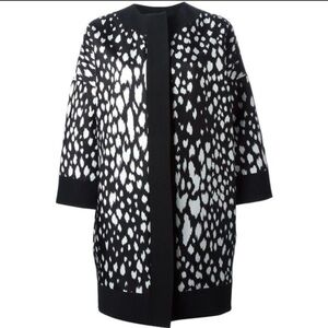 fausto puglisi
Black and White 100% Silk Cocoon Coat - made in Italy
